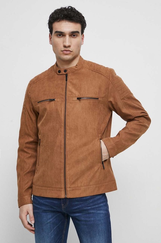 Bunda pánská hnědá barva hnědá RS23.KUM402