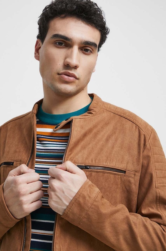 Bunda pánská hnědá barva RS23.KUM402 hnědá