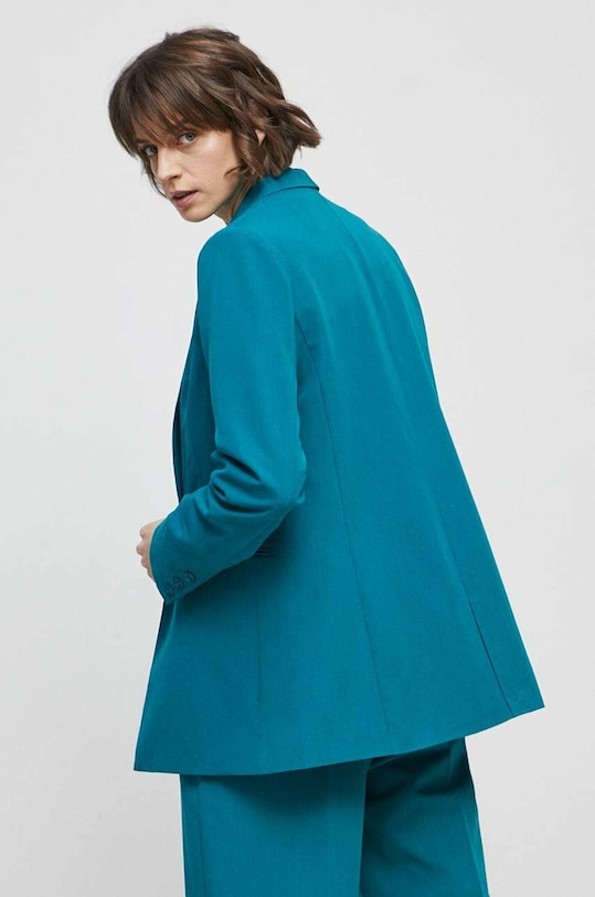 Odzież Marynarka damska gładka kolor turkusowy RS23.KZD300 turkusowy