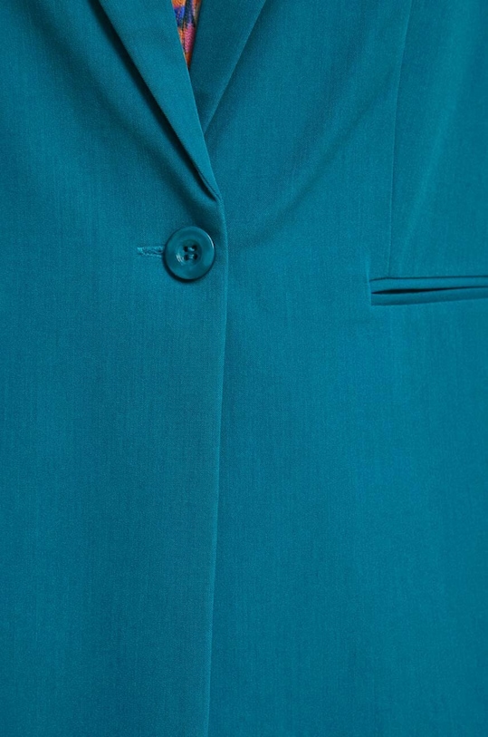 Marynarka damska gładka kolor turkusowy RS23.KZD300