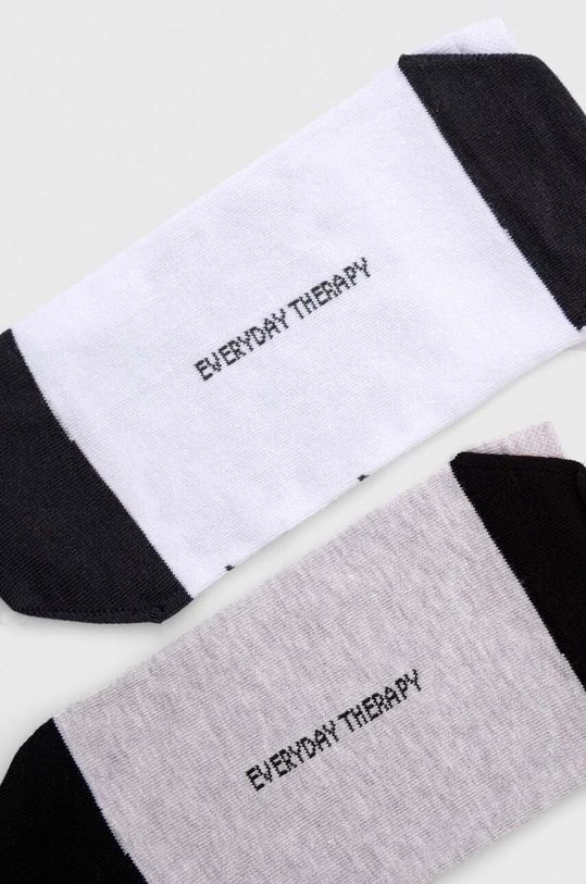 Skarpetki damskie bawełniane wzorzyste (2-pack) kolor biały RS23.LGD510 biały RS23