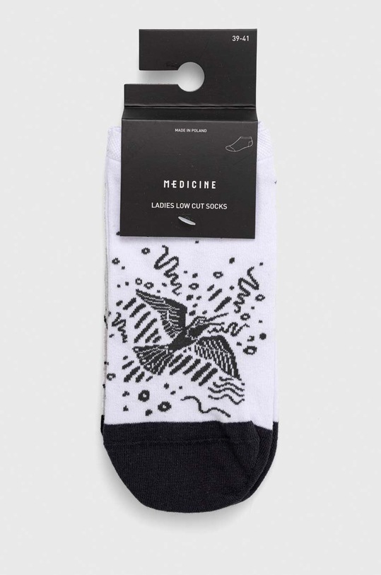 Odzież Skarpetki damskie bawełniane wzorzyste (2-pack) kolor biały RS23.LGD510 biały