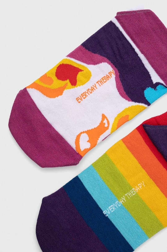 Skarpetki damskie bawełniane wzorzyste (2-pack) kolor multicolor RS23.LGD513 multicolor RS23