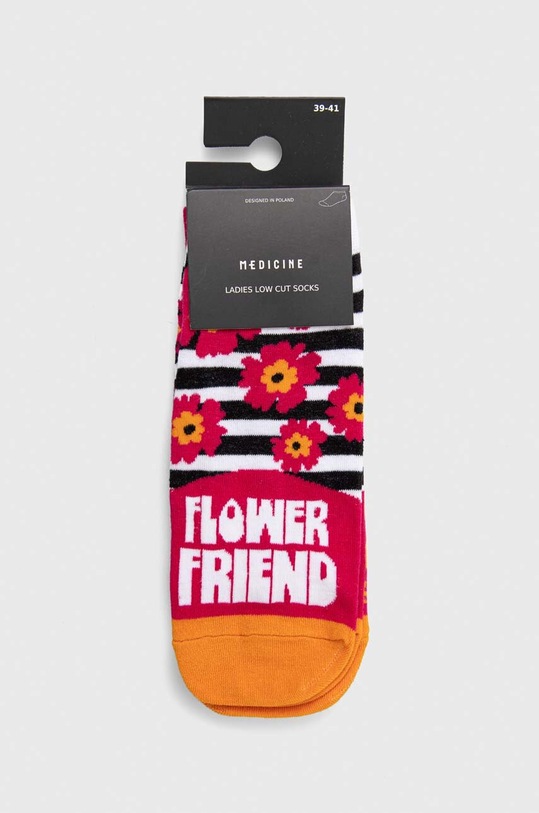 Odzież Skarpetki damskie bawełniane w kwiaty (2-pack) kolor multicolor RS23.LGD702 multicolor