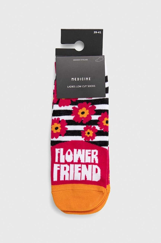 Odzież Skarpetki damskie bawełniane w kwiaty (2-pack) kolor multicolor RS23.LGD702 multicolor