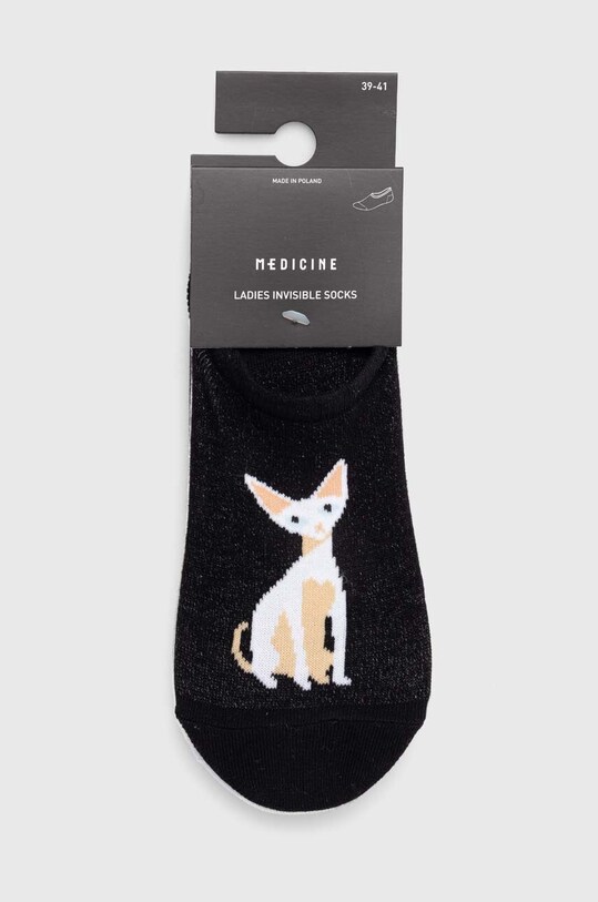Odzież Skarpetki damskie bawełniane w koty (3-pack) kolor multicolor RS23.LGD908 multicolor