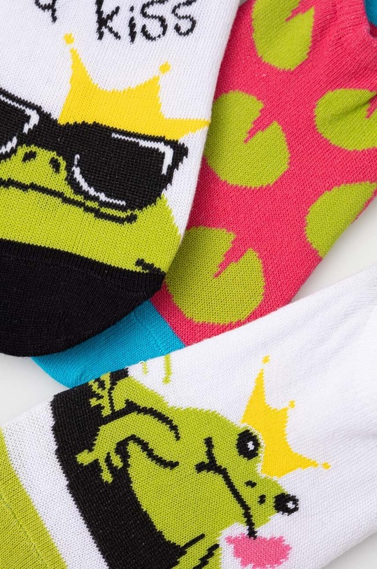Skarpetki damskie bawełniane z motywem żaby (3-pack) kolor multicolor RS23.LGD909 multicolor RS23