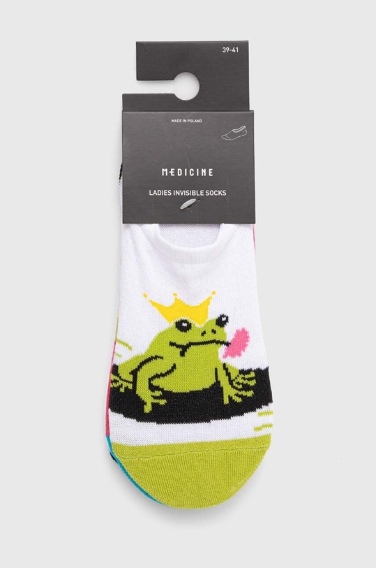 Odzież Skarpetki damskie bawełniane z motywem żaby (3-pack) kolor multicolor RS23.LGD909 multicolor