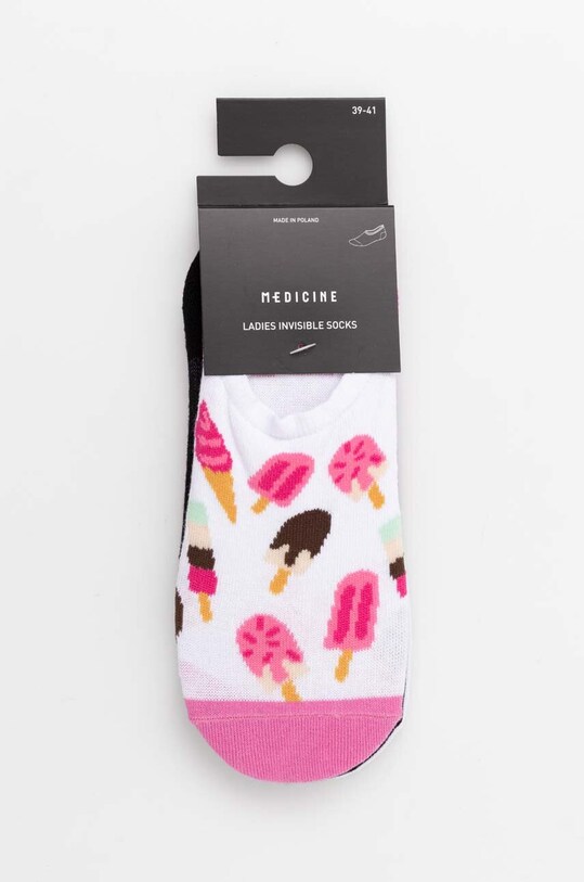 Skarpetki bawełniane damskie w lody (3-pack) kolor multicolor RS23.LGDB08 multicolor RS23