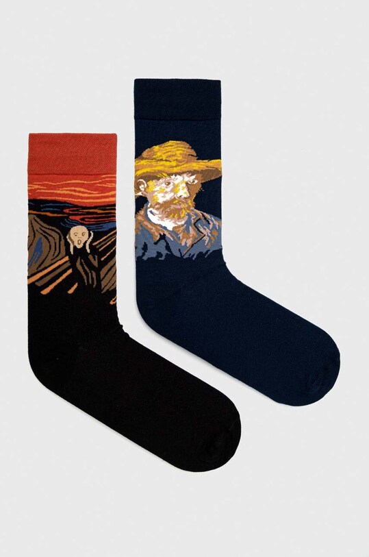 Skarpetki męskie bawełniane Eviva L'arte (2-pack) kolor multicolor skarpetki długie multicolor RS23.LGM200
