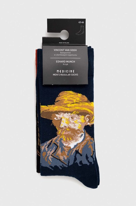 Skarpetki męskie bawełniane Eviva L'arte (2-pack) kolor multicolor RS23.LGM200 multicolor RS23