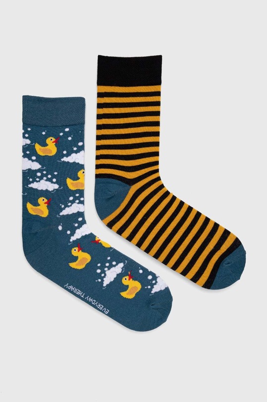 Skarpetki męskie bawełniane w kaczki (2-pack) kolor multicolor skarpetki długie multicolor RS23.LGM301