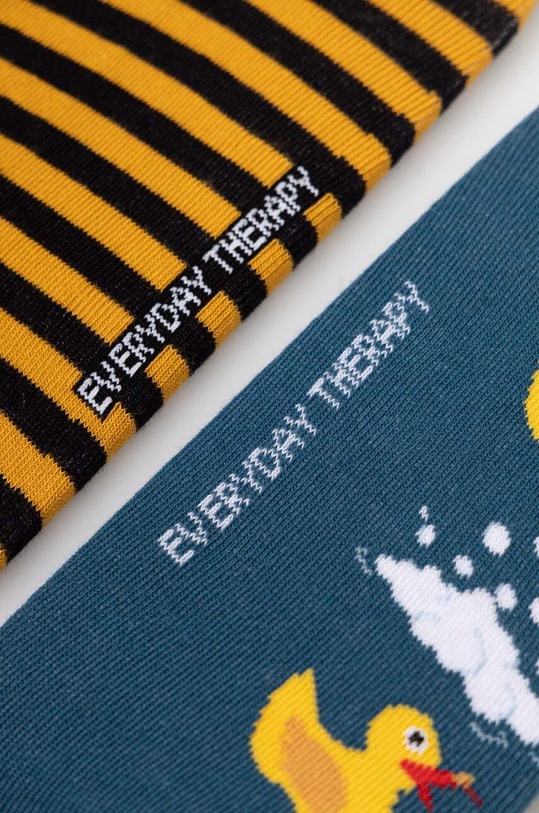 Skarpetki męskie bawełniane w kaczki (2-pack) kolor multicolor RS23.LGM301 multicolor RS23