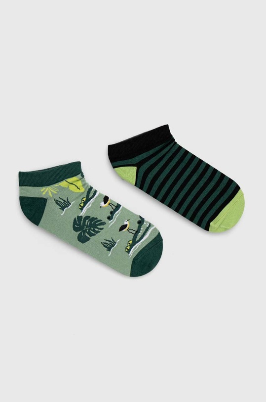 Skarpetki bawełniane męskie z motywem zwierzęcym (2-pack) kolor multicolor skarpetki krótkie zielony RS23.LGM314