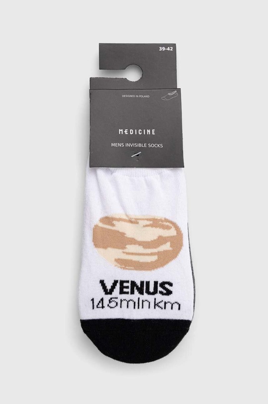 Odzież Skarpetki męskie bawełniane z motywem planet (3-pack) kolor czarny RS23.LGM606 czarny