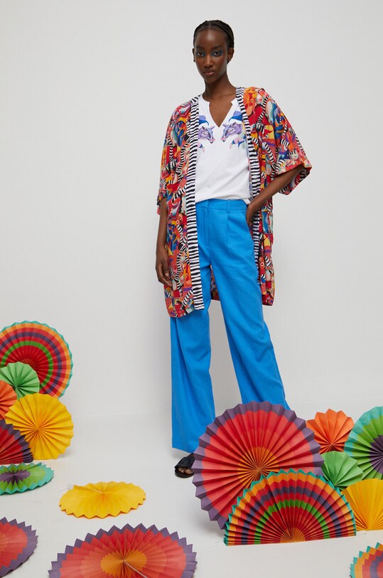 Kimono damskie by Olamaloú kolor multicolor RS23.NDD850 multicolor RS23