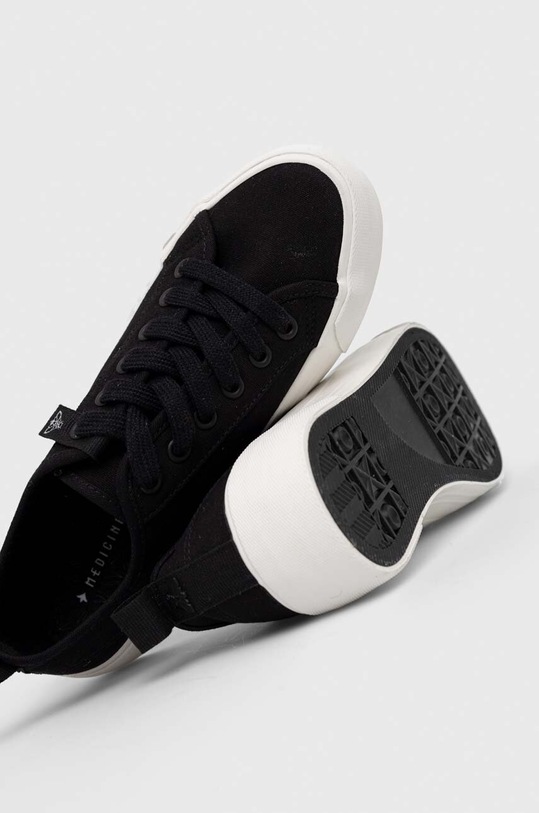 Tenisówki damskie na platformie kolor czarny RS23.OBD401 czarny