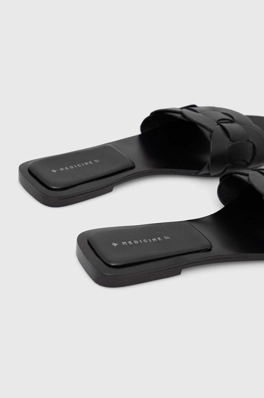 Klapki damskie skórzane kolor czarny czarny RS23.OBD805