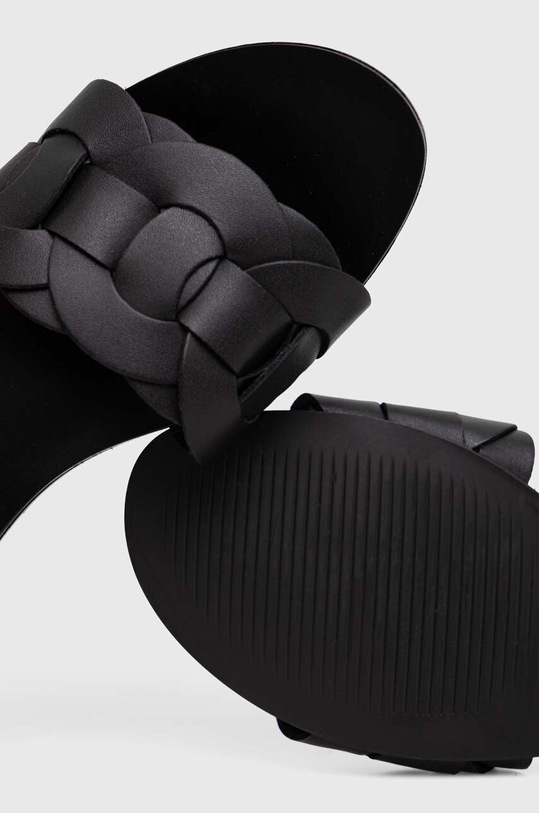 Klapki damskie skórzane kolor czarny RS23.OBD805 czarny