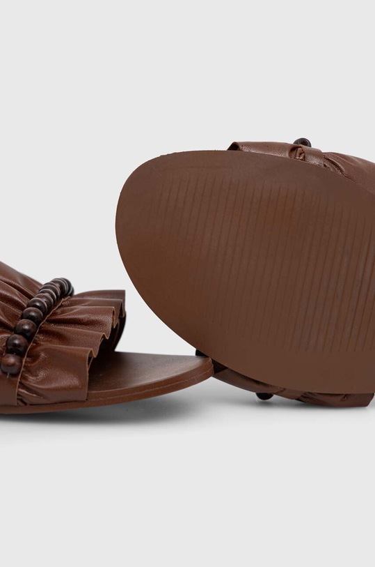 Klapki damskie skórzane kolor brązowy RS23.OBD806 brązowy