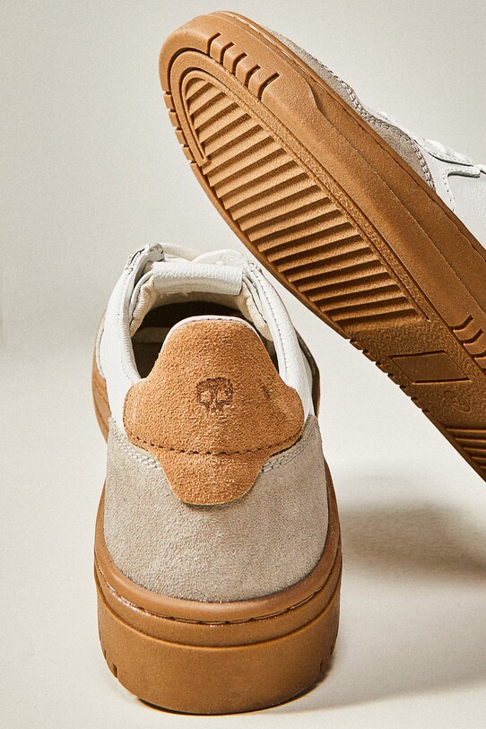 Sneakersy męskie ze skóry naturalnej kolor biały RS23.OBM202