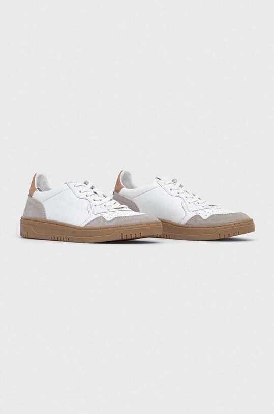 Obuwie Sneakersy męskie ze skóry naturalnej kolor biały RS23.OBM202 biały