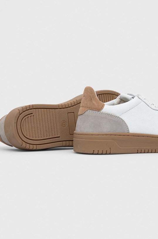 Sneakersy męskie ze skóry naturalnej kolor biały biały RS23.OBM202