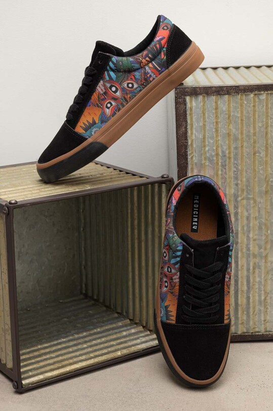 Trampki męskie kolor czarny skóra zamszowa czarny RS23.OBM403