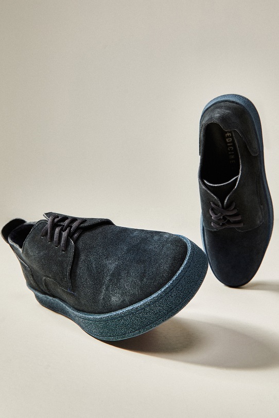 Buty zamszowe męskie kolor granatowy RS23.OBM405 granatowy RS23