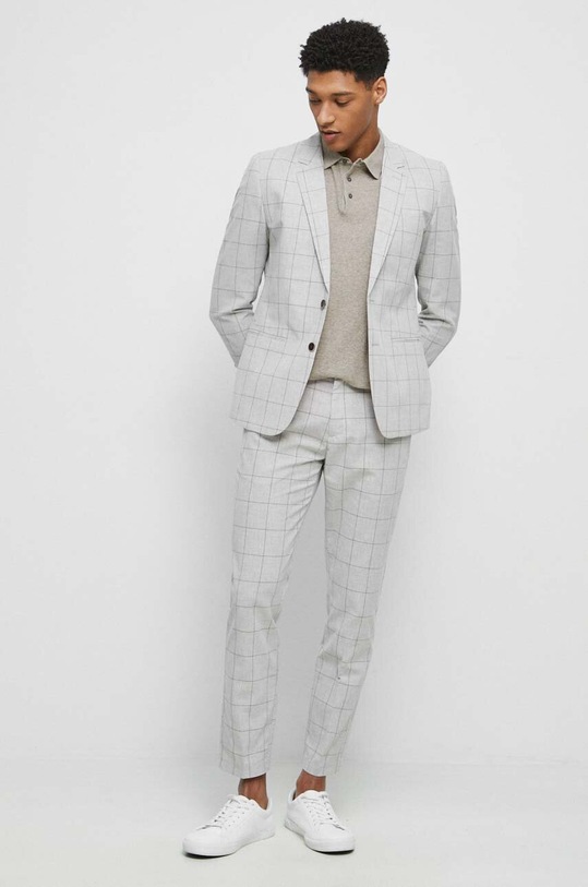 Polo męskie bawełniane kolor beżowy RS23.POM501 beżowy RS23