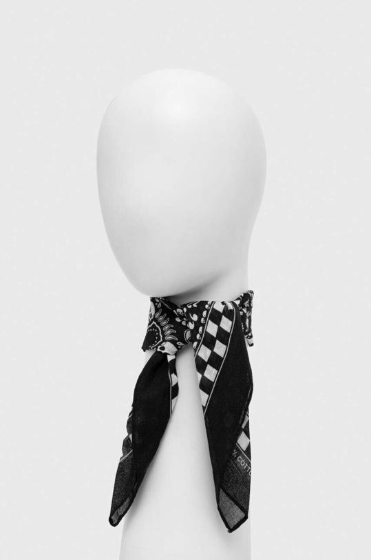 Bandana bawełniana męska wzorzysta kolor czarny wzorzyste czarny RS23.SAM600