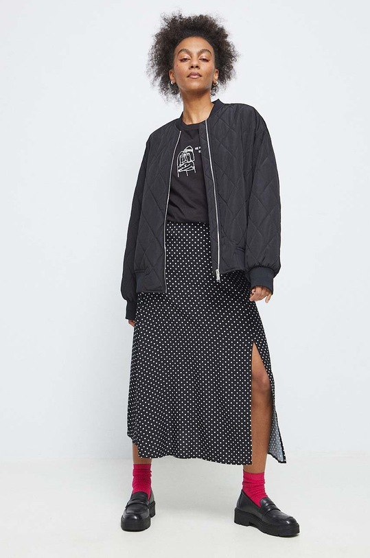 Spódnica damska wzorzysta kolor czarny RS23.SDD030 czarny RS23