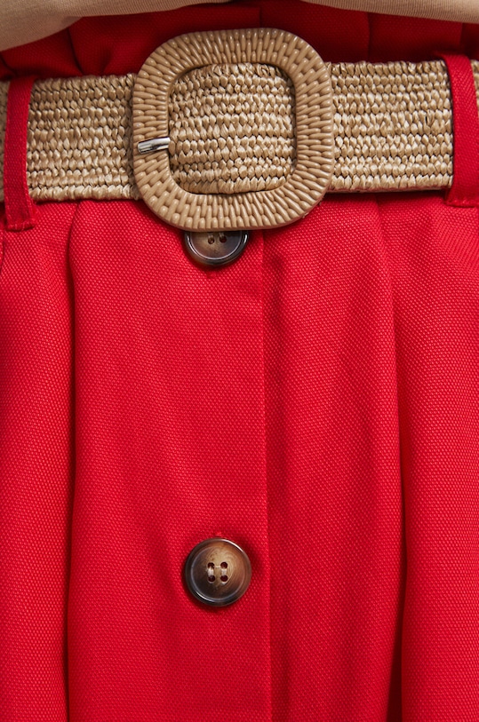 Spódnica damska gładka kolor czerwony czerwony RS23.SDD702