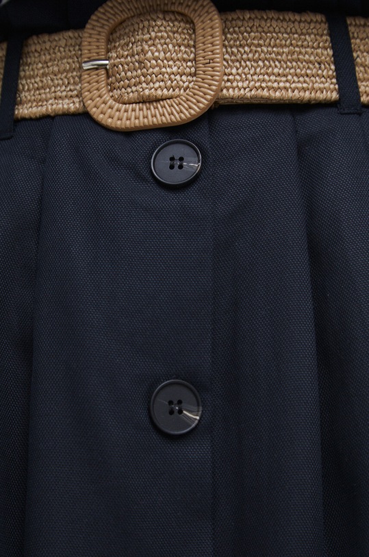 Spódnica damska gładka kolor czarny czarny RS23.SDD702