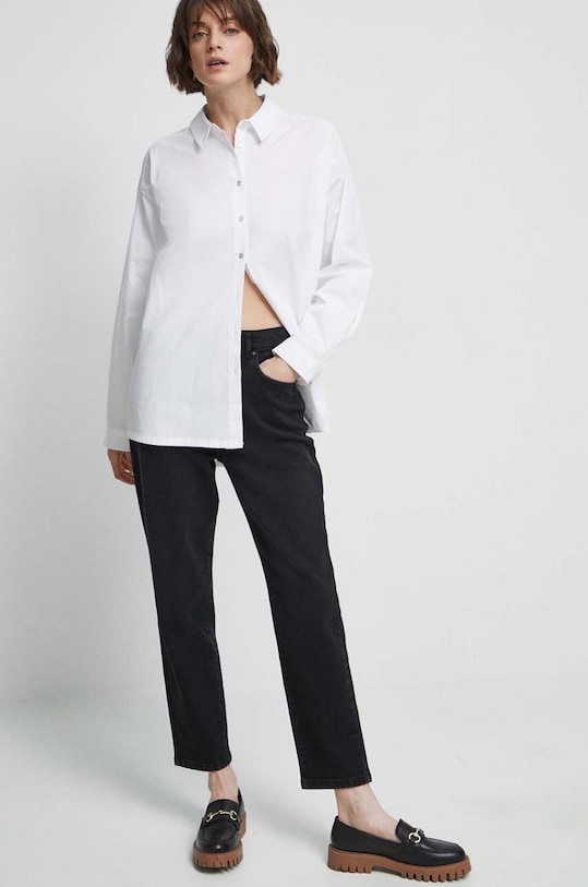 Rifle dámske mom fit čierna farba BASIC čierna RS23.SJD040