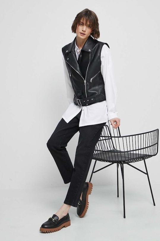 Rifle dámske mom fit čierna farba RS23.SJD040 čierna RS23