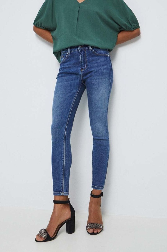 Jeansy damskie skinny kolor niebieski niebieski RS23.SJD301