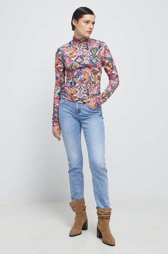 Jeansy damskie slim kolor niebieski RS23.SJD302 niebieski RS23