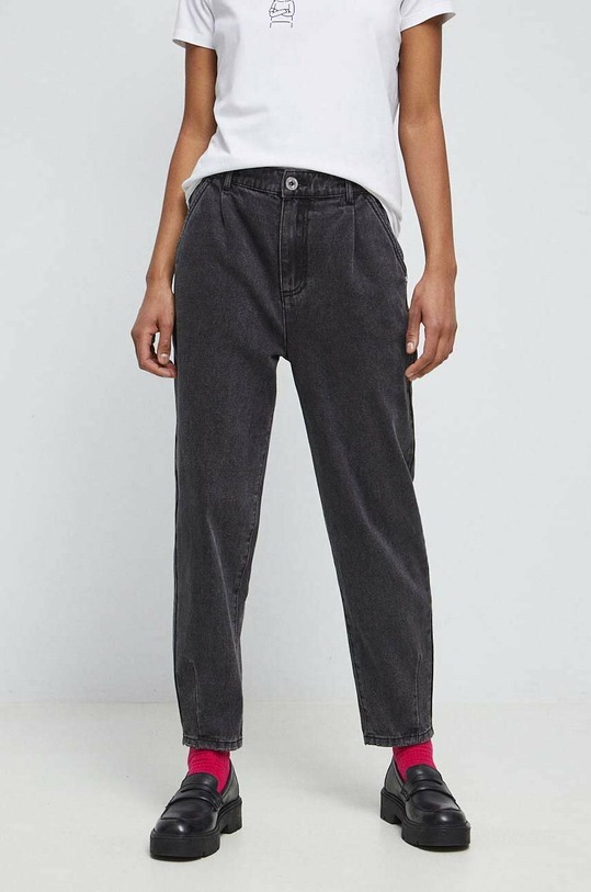 Jeansy damskie slouchy kolor czarny czarny RS23.SJD303