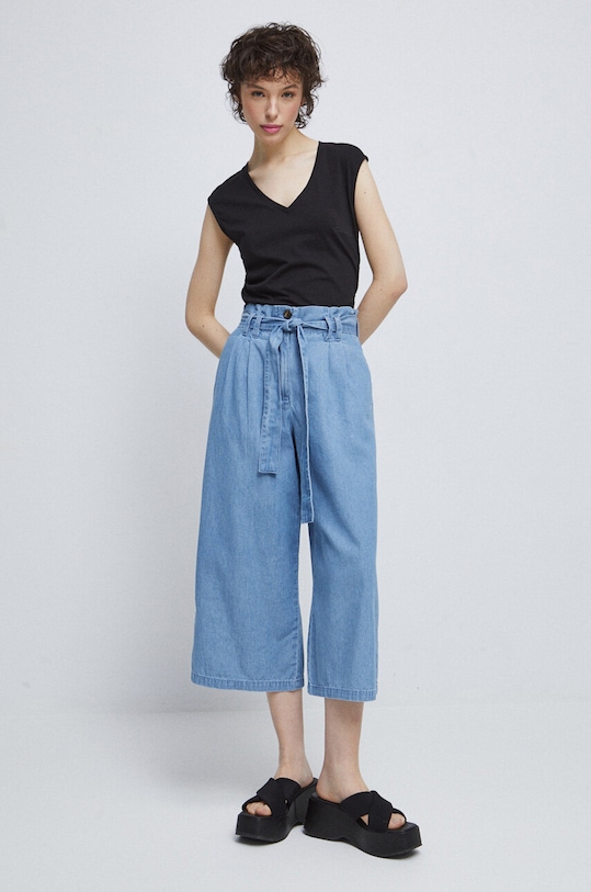 Jeansy damskie wide leg kolor niebieski RS23.SJD700 niebieski RS23