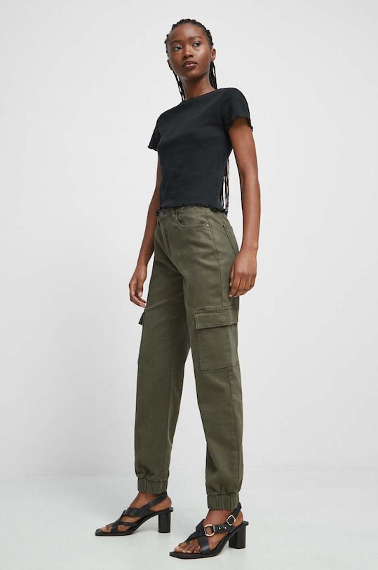 Kalhoty dámské zelená barva RS23.SPD021 zelená RS23