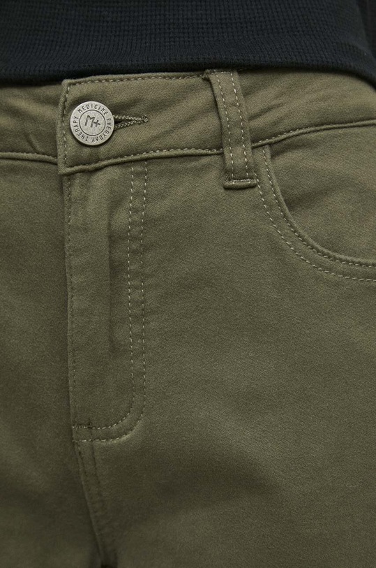 Kalhoty dámské zelená barva zelená RS23.SPD021