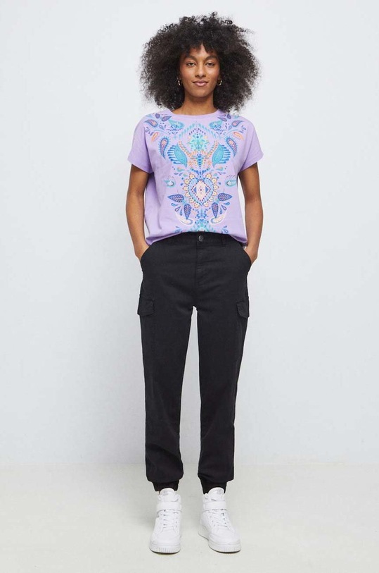 Spodnie damskie gładkie kolor czarny RS23.SPD300 czarny RS23