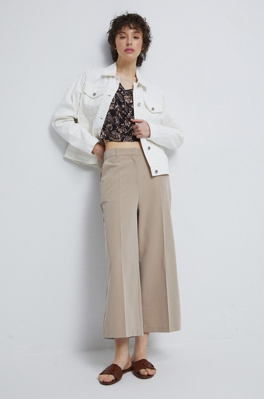 Spodnie damskie gładkie kolor beżowy RS23.SPD703 beżowy RS23