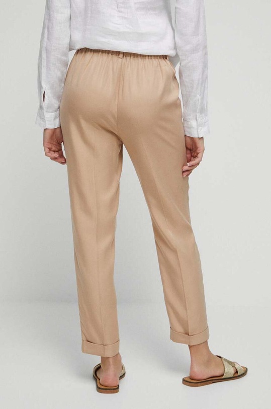 Odzież Spodnie damskie gładkie kolor beżowy RS23.SPD900 beżowy