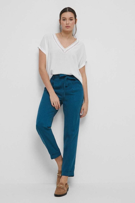 Spodnie damskie gładkie kolor granatowy RS23.SPD900 granatowy RS23