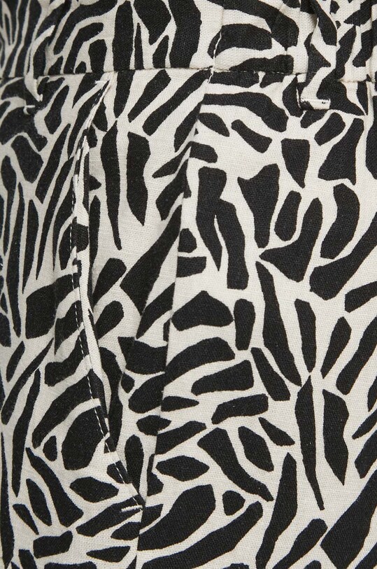 Spodnie lniane damskie kolor beżowy beżowy RS23.SPDA03