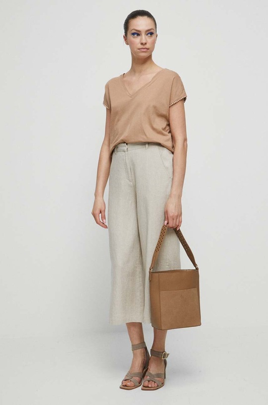 Lanene hlače Medicine RS23.SPDA03 bež RS23