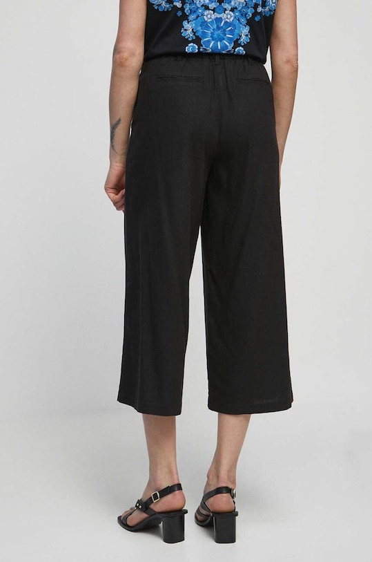 Odzież Spodnie lniane damskie kolor czarny RS23.SPDA03 czarny