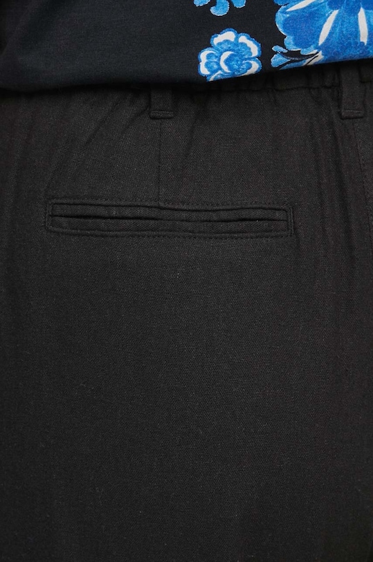 Spodnie lniane damskie kolor czarny czarny RS23.SPDA03